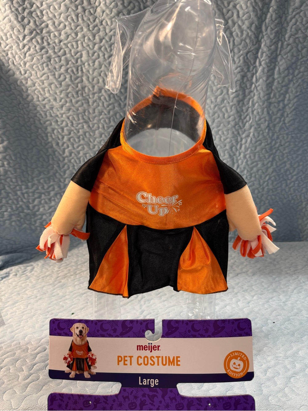 "Cheer Up" Orange & Black Pet Costume